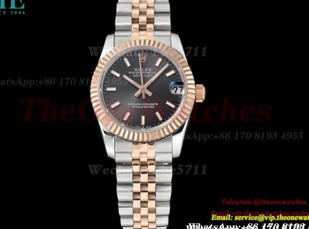 RG Rolex Datejust SS - Stk 28mm MY8215 Grey GDF 0401